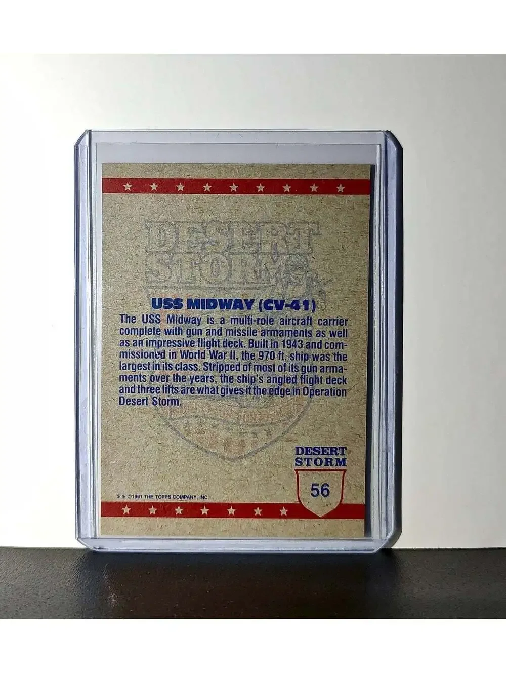 USS Midway 1991 Topps Desert Storm #56 Card